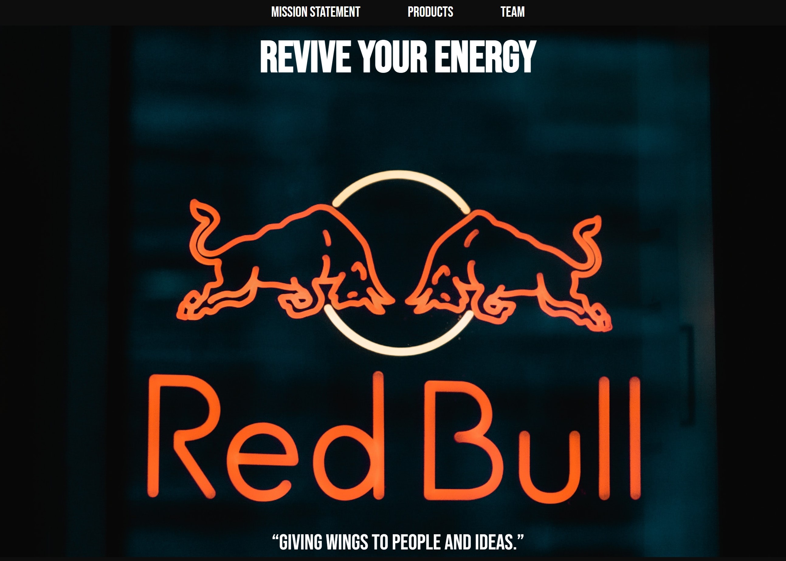an image of a Red Bull concept site